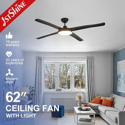 comprar Motor preto moderno da C.C. da economia de energia das lâminas do ABS do fã de teto 4 do diodo emissor de luz Fabricação em linha