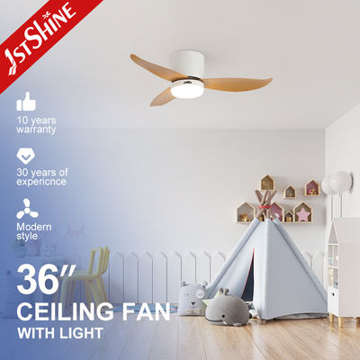 comprar Sala de teto baixo Ventilador de teto LED pequeno com lâminas de plástico e controle remoto Fabricação em linha