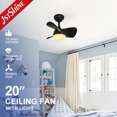 comprar 20 polegadas 3 ABS Negro Lâmina LED Remote Ventilador de teto com 3 cores luz LED e motor DC Fabricação em linha