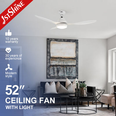 comprar Home Office Ventilador de teto branco de 52 polegadas com luz LED e controle remoto em cores multicoloridas Fabricação em linha