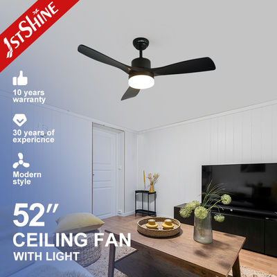 comprar Ventilador de teto LED com motor DC com interruptor de iluminação LED remoto e preto estilo WIFI Fabricação em linha
