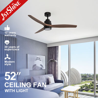 comprar Iluminação LED decorativa Ventilador de teto de 52 polegadas com função de baixo ruído e 3 lâminas ABS Fabricação em linha