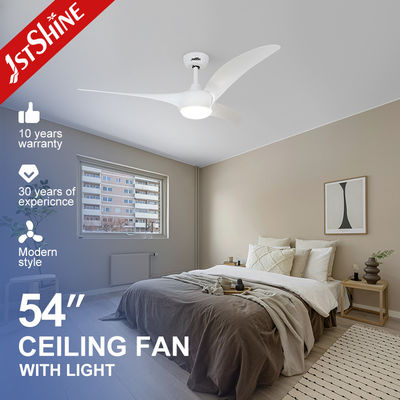 comprar Ventilador de teto inteligente moderno de plástico branco com luz e controle remoto Fabricação em linha