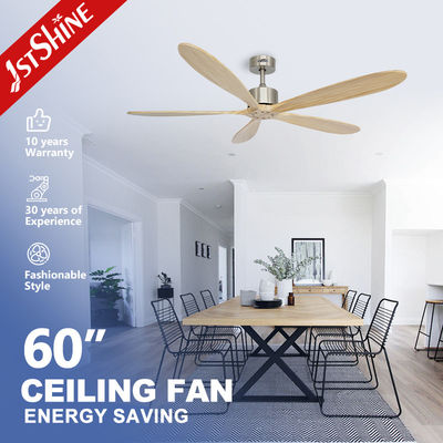 comprar Sala de estar Ventilador de teto de lâmina de madeira grande Com controle remoto sem luz Fabricação em linha