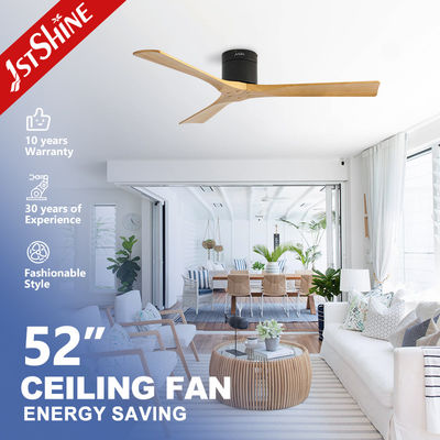 comprar Ventilador de teto de lâminas de madeira residencial com montagem de 52 polegadas e controle remoto Fabricação em linha