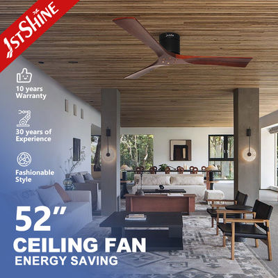 comprar Ventilador de teto interior de lâminas de madeira personalizado com motor AC e ar de resfriamento remoto Fabricação em linha
