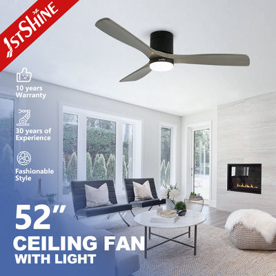 comprar Ventilador de teto de 52 polegadas de madeira metálica decoração de loft moderno com controle remoto Fabricação em linha