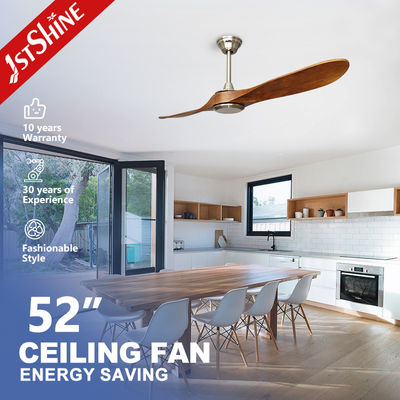 comprar 1stshine Sala de jantar 52 polegadas ventilador de teto com lâminas de madeira natural e sem luz Fabricação em linha
