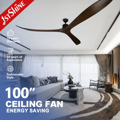 comprar Ventilador de tecto de 100 polegadas com controle remoto 3 lâmina de madeira maciça motor DC Fabricação em linha