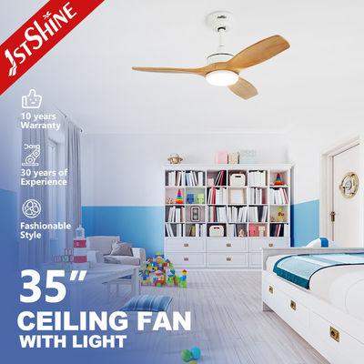 comprar Pequeno espaço 35 polegadas de madeira maciça lâminas Ventilador de teto com motor de luz LED DC cobre puro Fabricação em linha