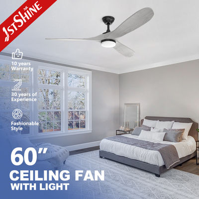 comprar 110-240V/50Hz-60Hz Ventilador de teto com lâmina de madeira com controle remoto e luz LED Fabricação em linha