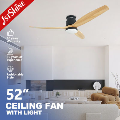 comprar Design moderno de lâminas de madeira DC ventilador de teto com função reversível e controle remoto Fabricação em linha