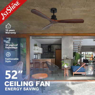 comprar Ventilador de teto decorativo de madeira de 52 polegadas com controle remoto de 5 velocidades Fabricação em linha