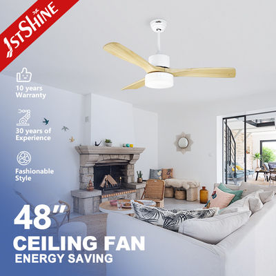 comprar 110-240V/50Hz-60Hz Voltagem de entrada Ventilador de teto de energia moderna com lâminas de madeira natural Fabricação em linha