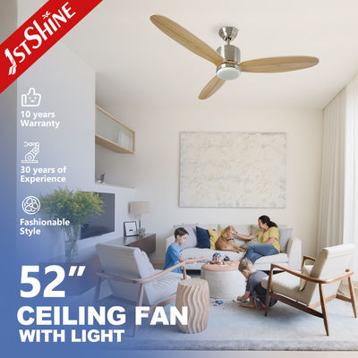 comprar Luz de ventilador de teto de madeira maciça de 52 polegadas com controle de aplicativo inteligente Fabricação em linha