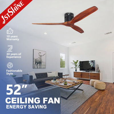 comprar Instalação de tecto 1stshine Ventilador de folhas de madeira com 3 Ventiladores sólidos e controle remoto Fabricação em linha