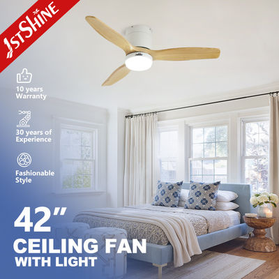 comprar 42 polegadas de vento natural controle remoto LED ventilador de teto com lâmina de madeira Mulit cores / OEM Fabricação em linha