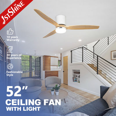 comprar 52 polegadas de lâmina de madeira LED iluminação ventilador de teto com controle remoto estilo interruptor Fabricação em linha