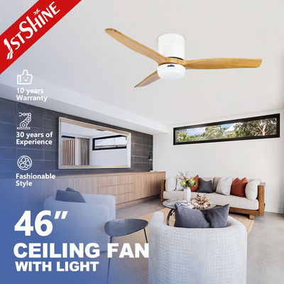 comprar 3 Lâmina de madeira natural de flush montado Smart App Control Ventilador de teto com luz LED Fabricação em linha