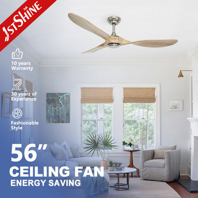 comprar 1stshine 56' 'Ventilador de teto de madeira com energia natural eólica e economia de energia de alta velocidade Fabricação em linha