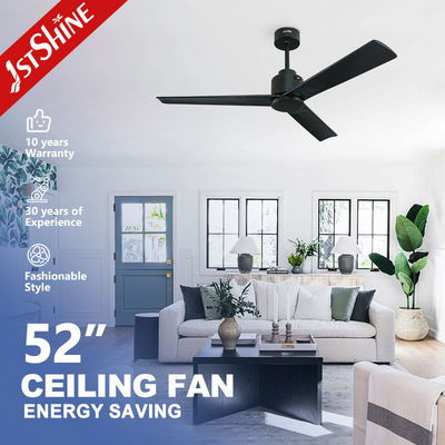 comprar Ventilador de teto decorativo interior de madeira de metal de 52 polegadas com 5 velocidades e lâminas de madeira natural Fabricação em linha