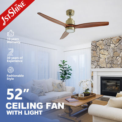 comprar Ventilador de teto de madeira maciça decorativo interior com luz para casa inteligente Fabricação em linha