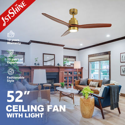 comprar 10- 1stshine LED Ventilador de teto com ouro Luxury Madeira Sólida e Iluminação LED ajustável Fabricação em linha