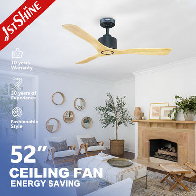 comprar 52 polegadas Ventilador de tecto de 5 velocidades com controle remoto e lâminas de madeira maciça Fabricação em linha