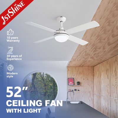comprar Modern White Ceiling Fan With Lamp Light 3-Speed AC Motor Fabricação em linha