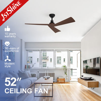 comprar Motor de corrente contínua de acabamento preto 6 velocidades controle remoto 3 lâminas ABS Ventilador de teto sem luz Fabricação em linha