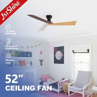 comprar Ventilador de teto de plástico ndash Economia de energia 52 polegadas Lâminas de dois tons Motor DC Sem luz Fabricação em linha