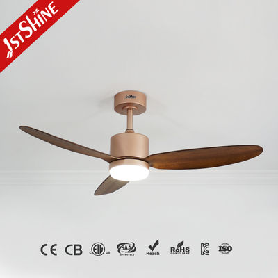 comprar 52-Inch Decorative Ceiling Fan with Light Rose Gold Finish for Luxurious Spaces and Silent Powerful Airflow Fabricação em linha