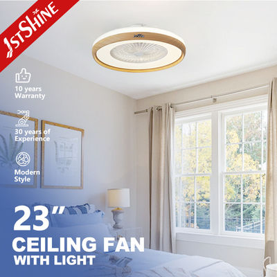 Ventilador de teto LED de design moderno de 23 polegadas com motor DC e controle remoto