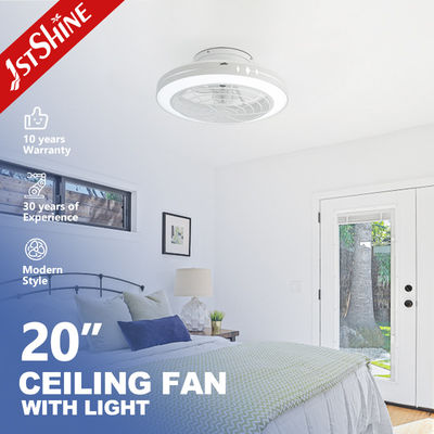 Bom preço Ventilador de teto LED silencioso de alta velocidade de 20 polegadas com controle inteligente e iluminação decorativa on-line