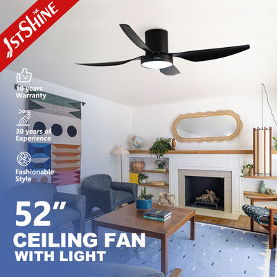 Tipo de iluminação LED Ventilador de teto inteligente com motor de luz Dc Economia de energia lâminas de metal e plástico apagáveis