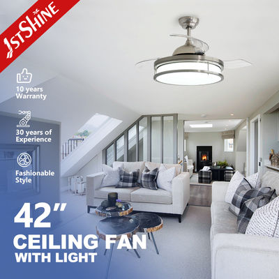 42 polegadas ventilador de teto invisível com luz LED dimmable 3 Pc lâminas quarto interior