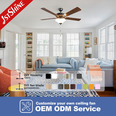 Bom preço Ventilador de teto retrô tendência Nova 5 lâminas de MDF com luzes Traditional Chain Pull on-line