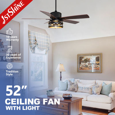 Bom preço 1stshine Lâmina de MDF interior 220V Iluminação doméstica suave Ventiladores de teto com lâmpadas on-line