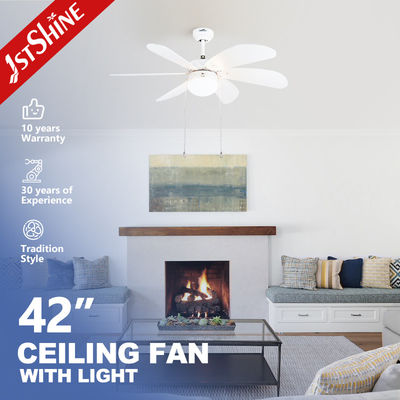 Estilo clássico 1stshine Lâmpada de ventilador de teto com interruptor de cadeia de tração e lâminas de MDF