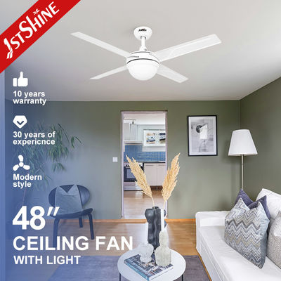 Ventilador de tecto com lâmpadas de ferro de 48 polegadas com luzes LED Controle remoto Melhora a circulação de ar