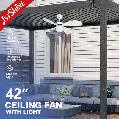 Estilo de Design Moderno Exterior Dimmable LED Ceiling Fan Light com 3 Velocidades e Impermeável