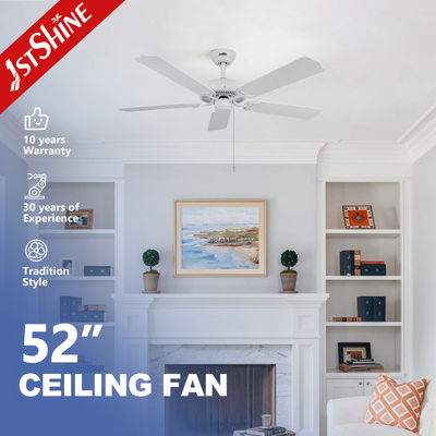 Ventilador de teto elétrico de estilo antigo com 5 lâminas de MDF e operação silenciosa