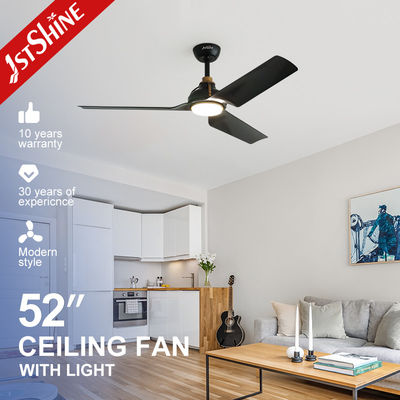 Certificado ETL 1stshine Ventilador de teto LED em cor preta com material ABS de metal remoto