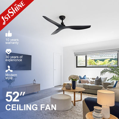 Ventilador de teto preto sem luz Ventilador de teto decorativo moderno de 6 velocidades