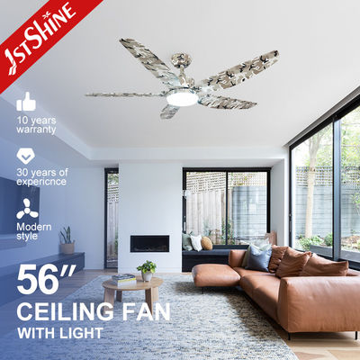 Ventilador de teto de 56 polegadas com iluminação LED dimmable e 5 lâminas de plástico ABS da 1stshine
