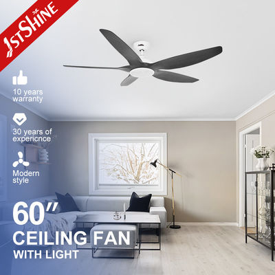 Lâmina de plástico 52 polegadas LED ventilador de teto com LED luz APP controle