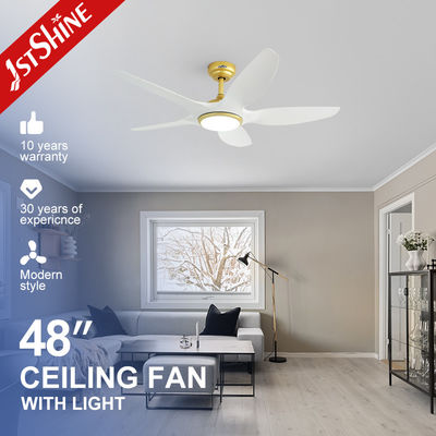 1stshine OEM Color Dimmable LED Light Ceiling Fan 5 Blades DC Motor e controle remoto