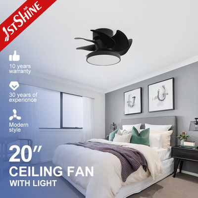 Bom preço Ventilador de teto pequeno com montagem embutida, motor DC silencioso e luz LED decorativa on-line