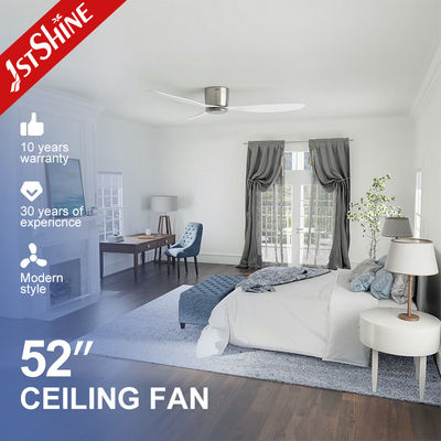 Low Profile Flush Mount Fancy Plastic Blades Commercial Controlled App LED Ceiling Fan