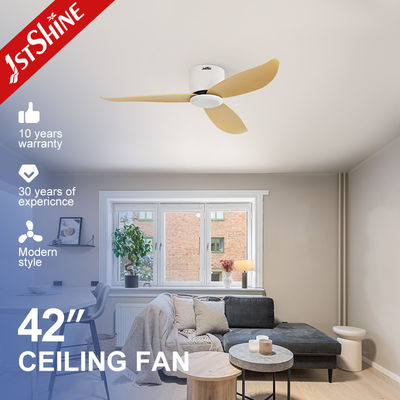 Ventilador de teto de 42 polegadas / OEM com controle remoto inteligente e 3 lâminas de plástico